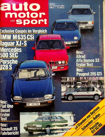 Deckblatt Auto Motor und Sport (04/1984)